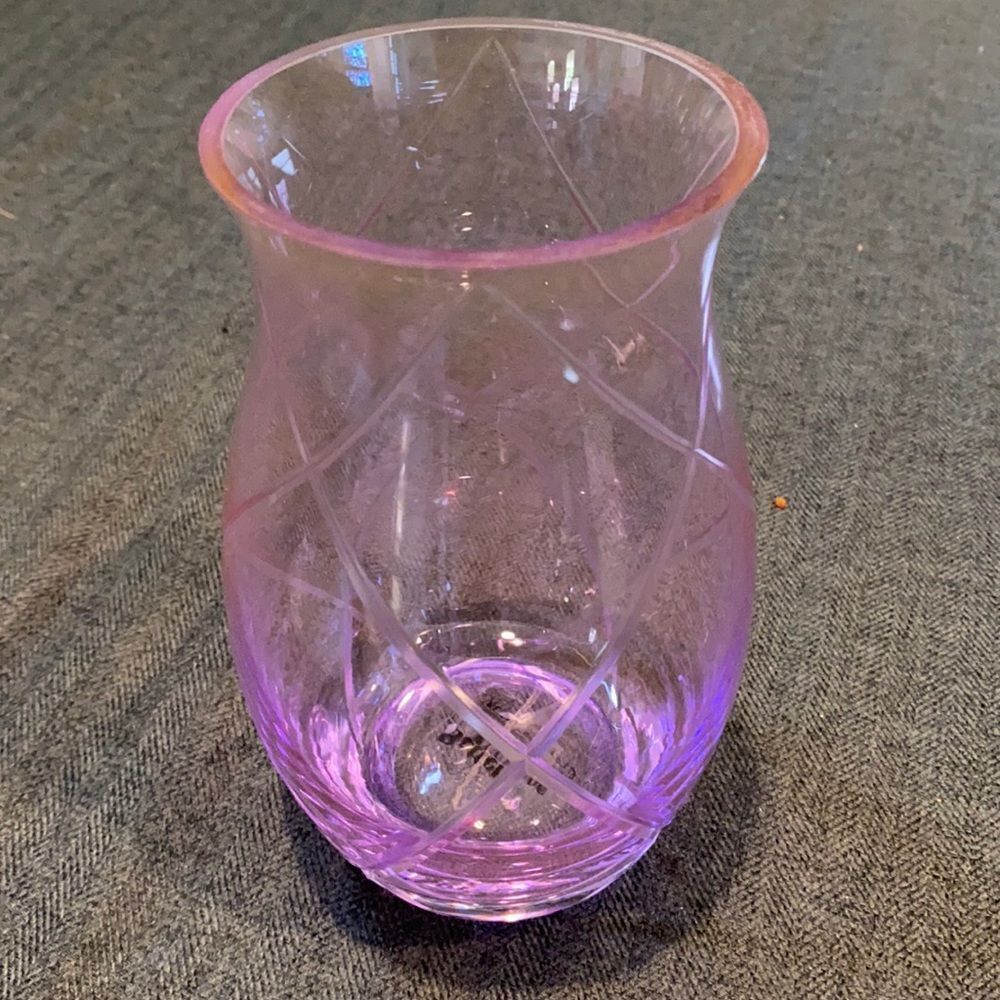 Heirloom Quality Vase by Better Home and Garden Pink / purple tinted glass